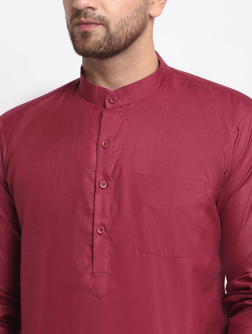 men solid long sleeve ethnic wear set - 21621104 - Standard Image - 3