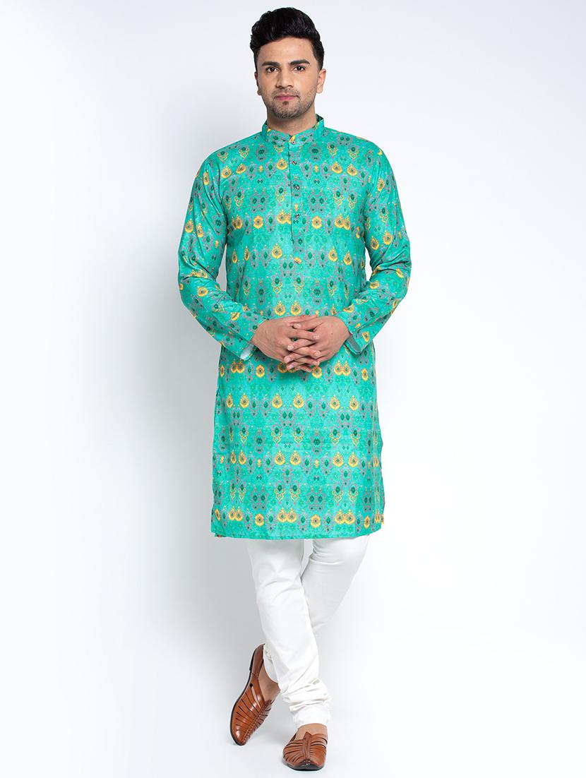 men printed long sleeve ethnic wear set - 21621408 -  Zoom Image - 0