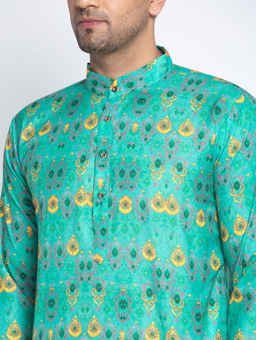 men printed long sleeve ethnic wear set - 21621408 - Standard Image - 3
