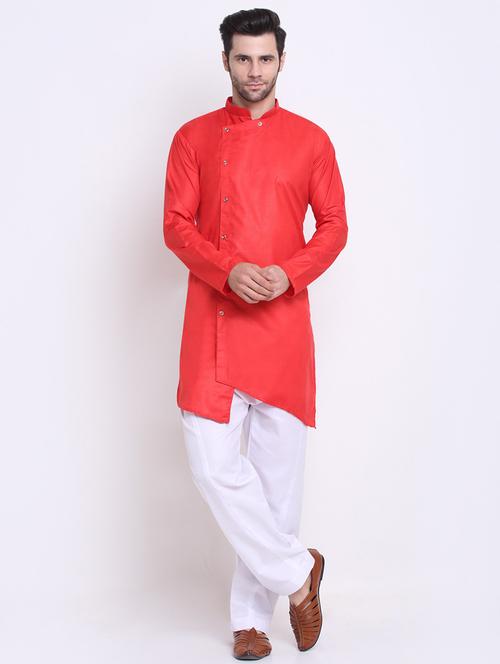men printed long sleeve ethnic wear set - 21621413 -  Standard Image - 0