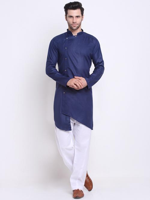 men solid long sleeve ethnic wear set - 21621416 -  Standard Image - 0