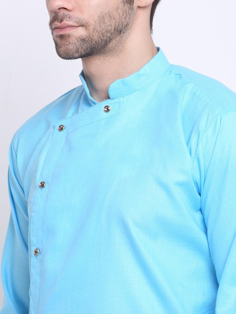 men solid long sleeve ethnic wear set - 21621418 - Standard Image - 3