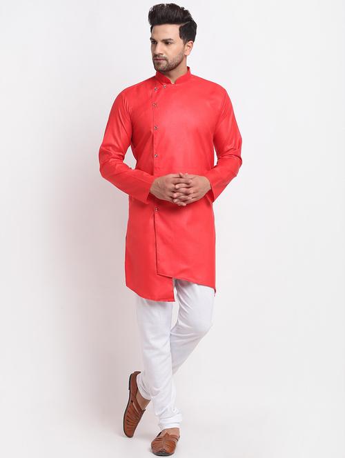 men solid long sleeve ethnic wear set - 21621424 -  Standard Image - 0