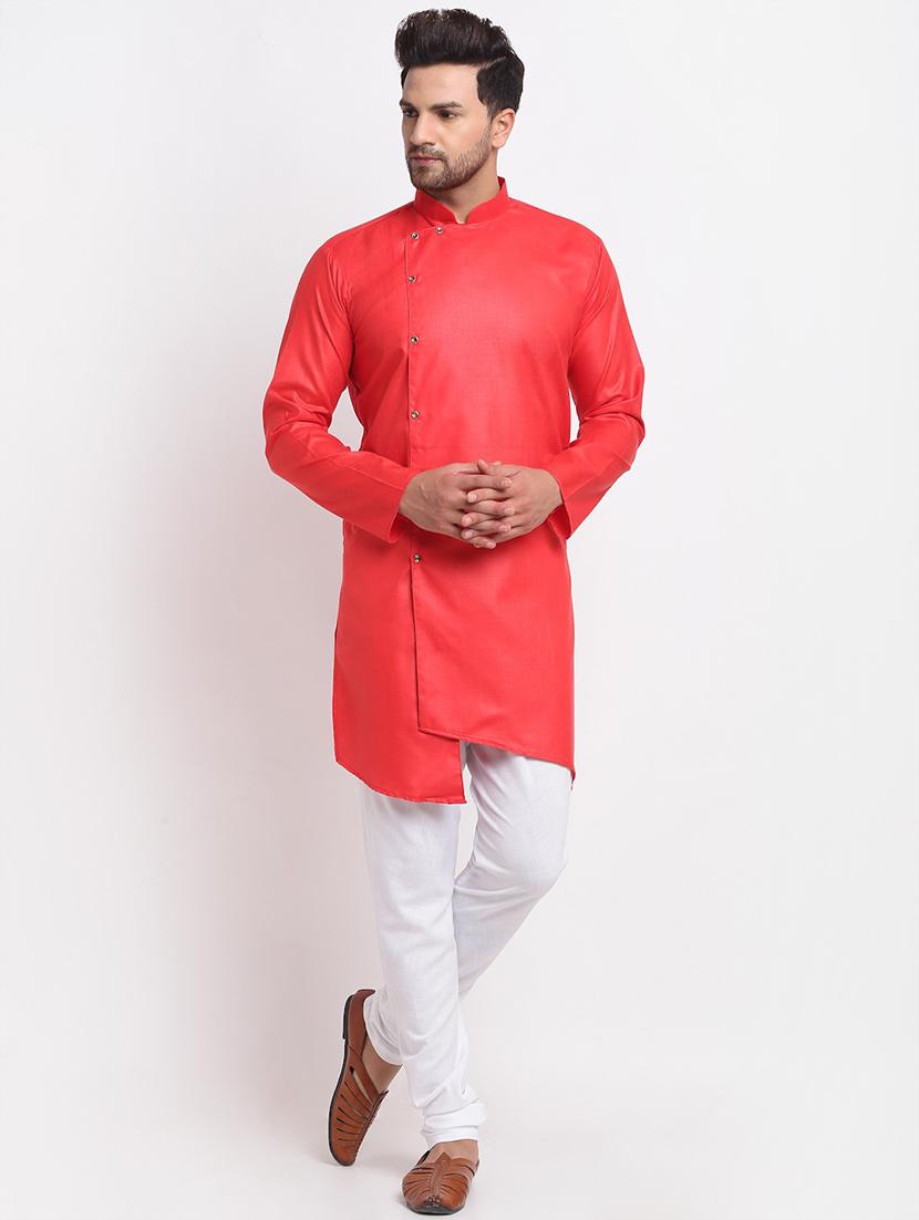 men solid long sleeve ethnic wear set - 21621424 -  Zoom Image - 0