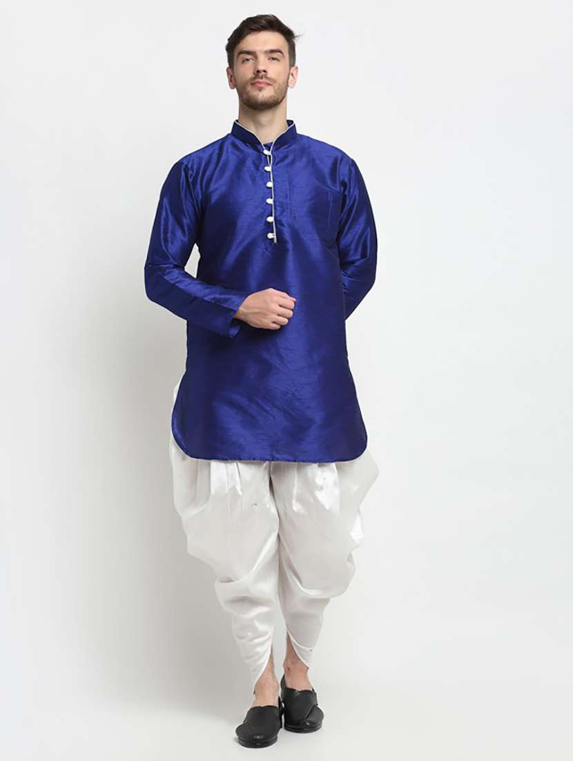 men solid long sleeve ethnic wear set