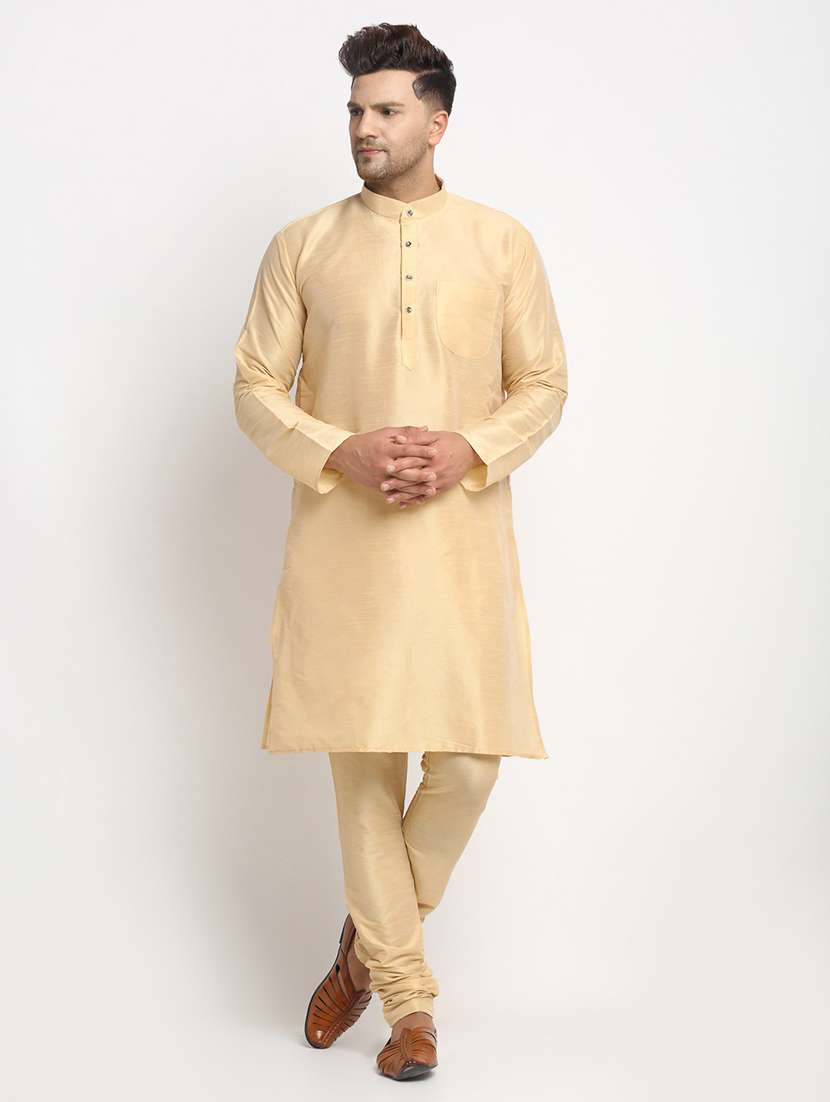 men kurta pyjama with jacket ethnic wear set - 21621564 - Standard Image - 3