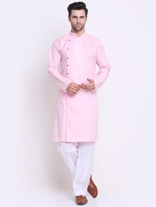 men solid long sleeve ethnic wear set - 21621677 - Standard Image - 0
