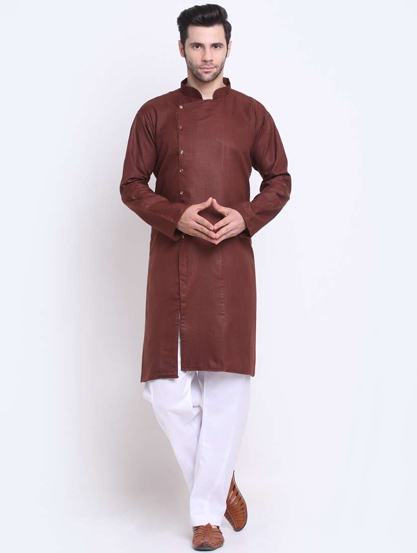 men solid long sleeve ethnic wear set - 21621680 - Zoom Image - 0