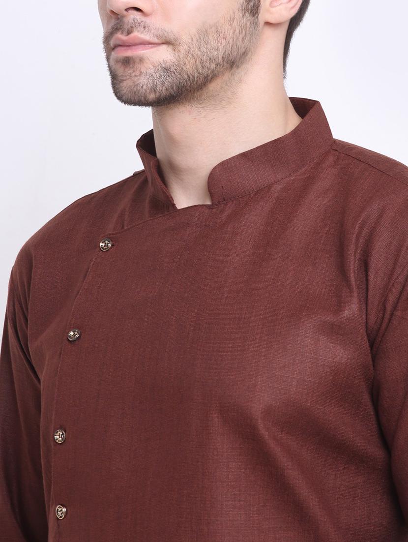 men solid long sleeve ethnic wear set - 21621680 - Standard Image - 3