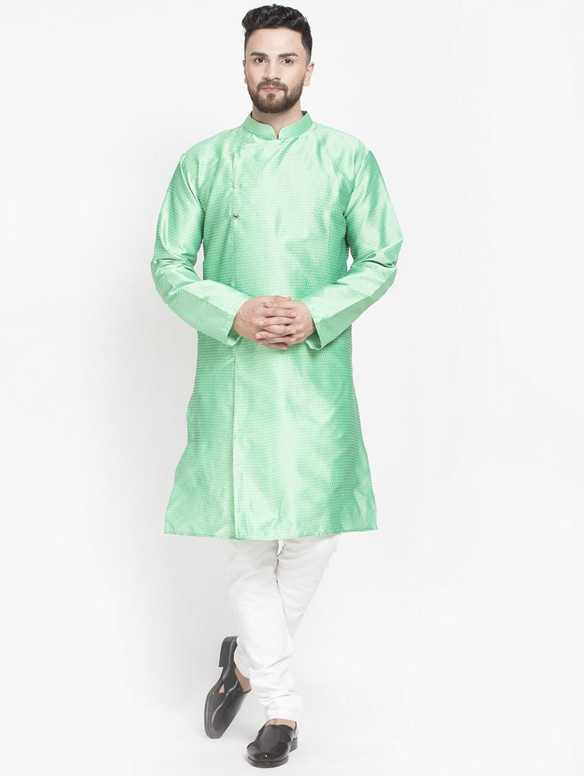 men self designed long sleeve ethnic wear set