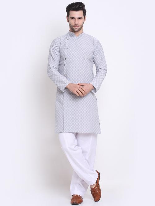 men self designed long sleeve ethnic wear set - 21621706 - Standard Image - 0