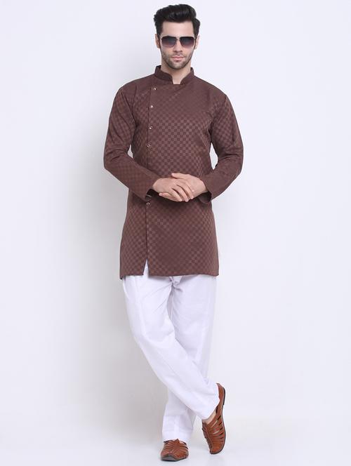men self designed long sleeve ethnic wear set - 21621707 - Standard Image - 0