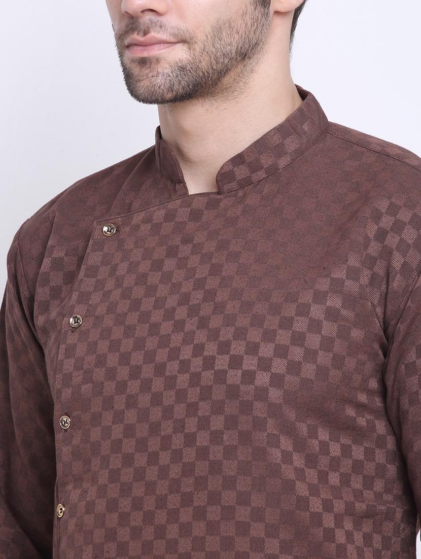 men self designed long sleeve ethnic wear set - 21621707 - Standard Image - 3
