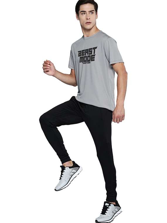 men round neck chest printed t-shirt - 21621803 -  Standard Image - 3