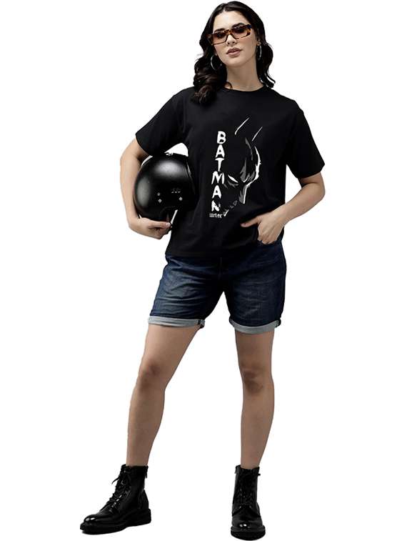 women round neck printed oversized t-shirt - 21622102 -  Standard Image - 3