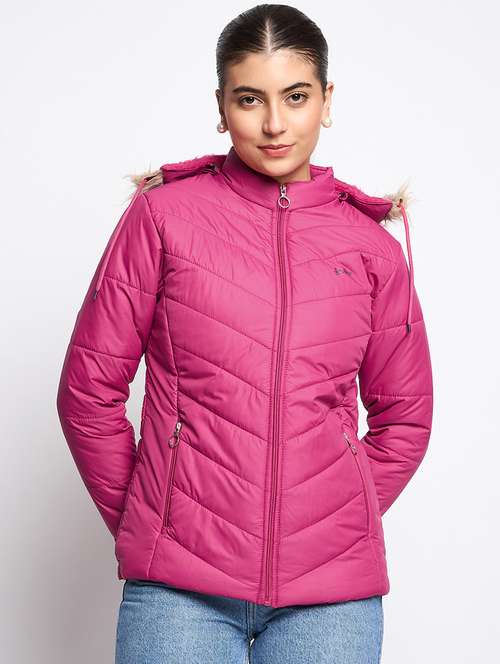 women long sleeves solid quilted jacket - 21623048 - Standard Image - 0