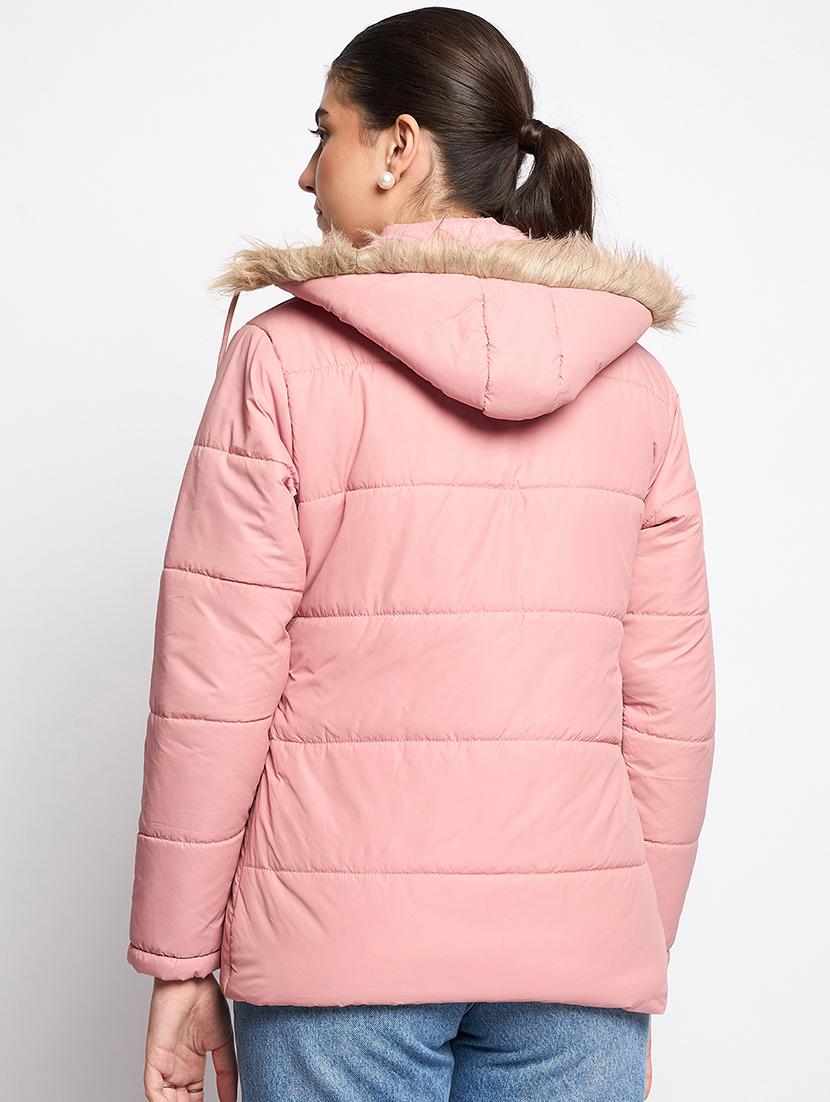 women long sleeves solid quilted jacket - 21623049 - Standard Image - 3