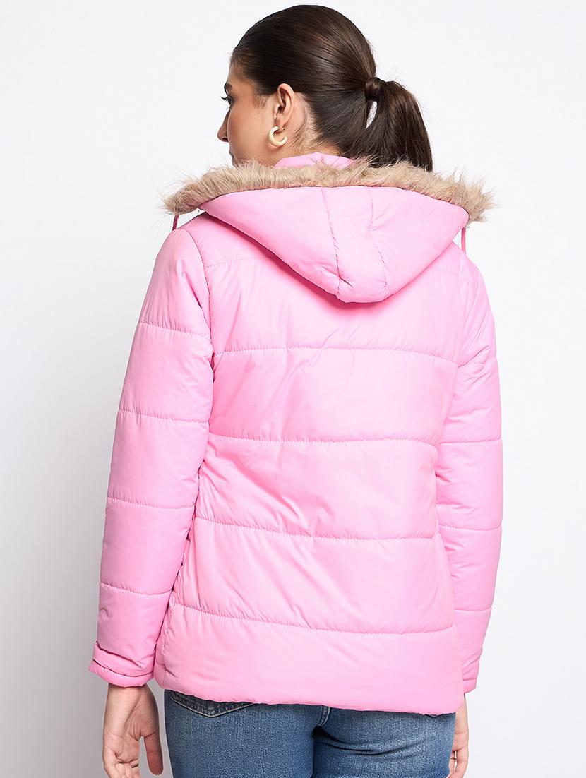 women long sleeves solid quilted jacket - 21623056 - Standard Image - 3