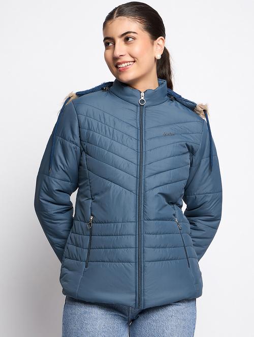 women long sleeves solid quilted jacket - 21623057 -  Standard Image - 0