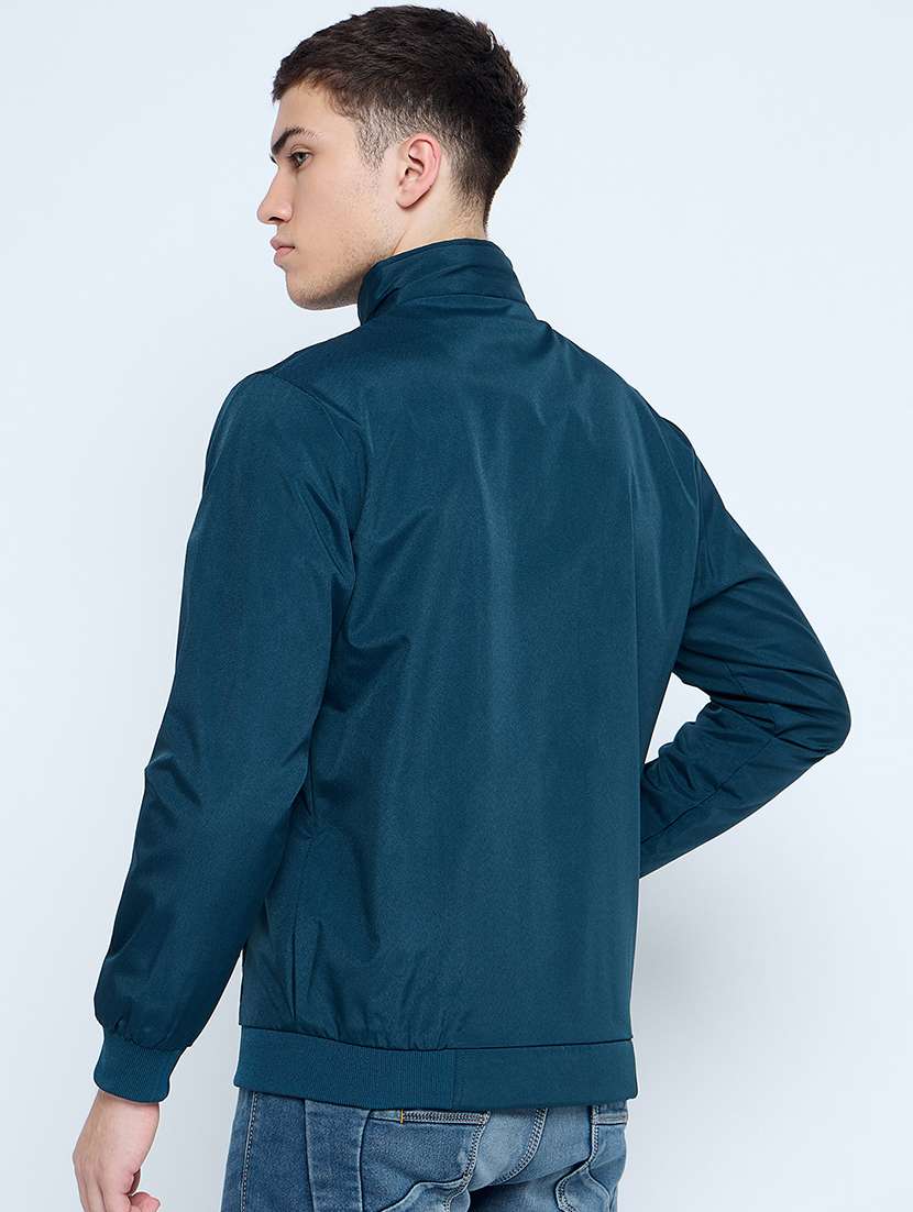 men solid mock neck wincheater - 21623058 - Standard Image - 3