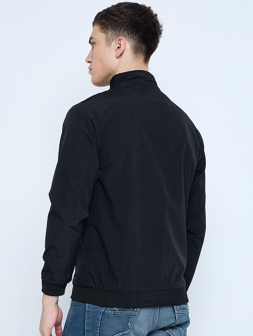 men solid mock neck wincheater - 21623065 - Standard Image - 3