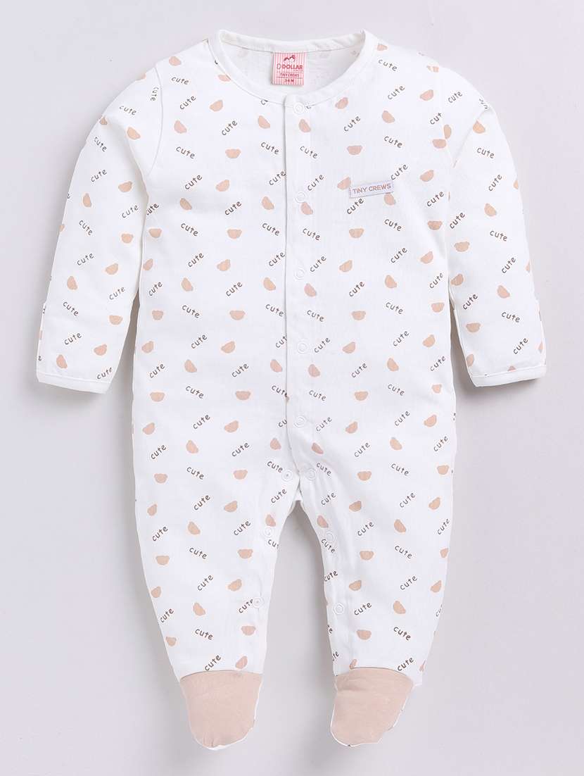 kids printed long sleeve romper