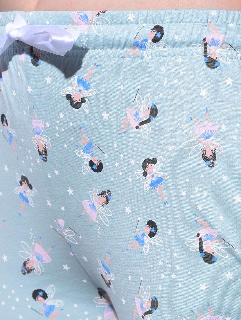 women printed pyjama nightwear set - 21624289 -  Standard Image - 3