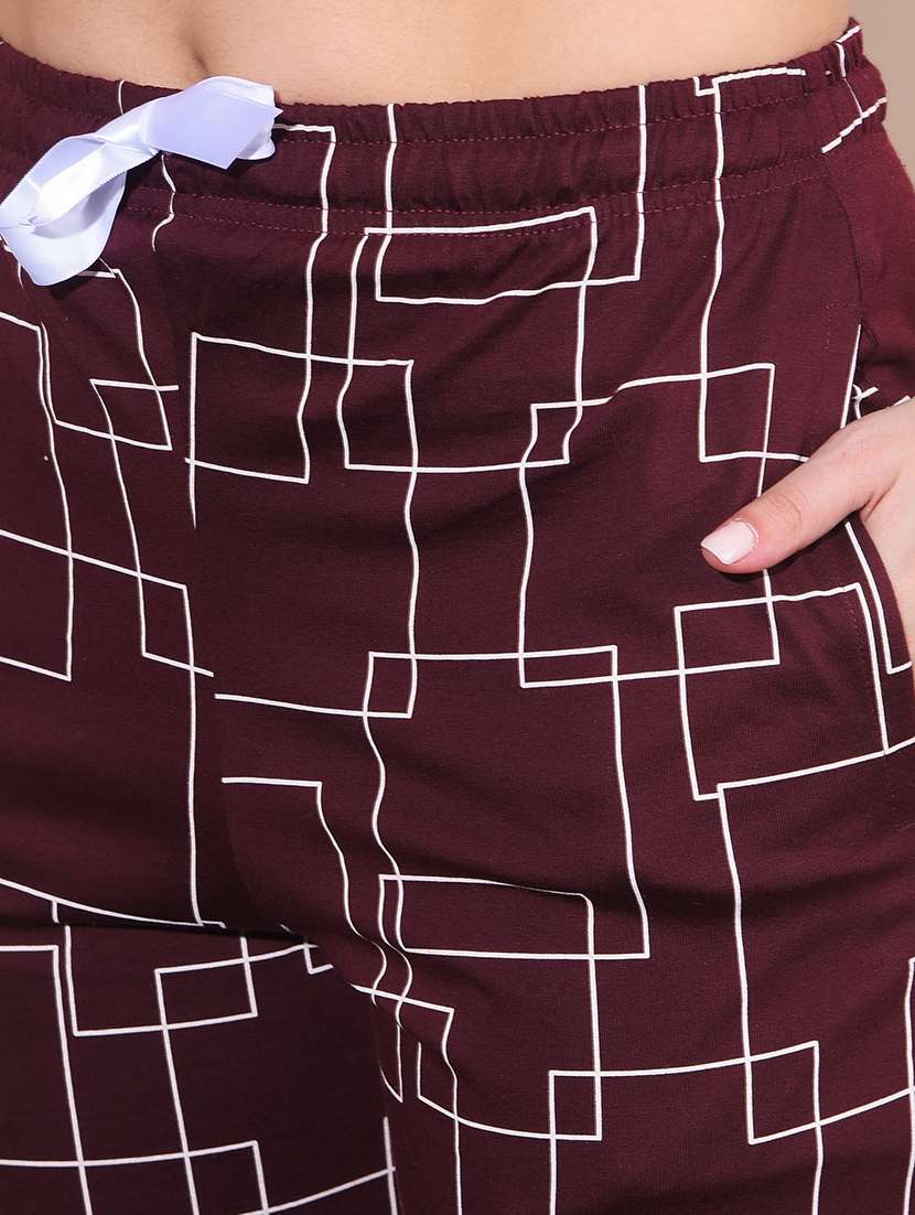 women printed pyjama nightwear set - 21624294 -  Standard Image - 3