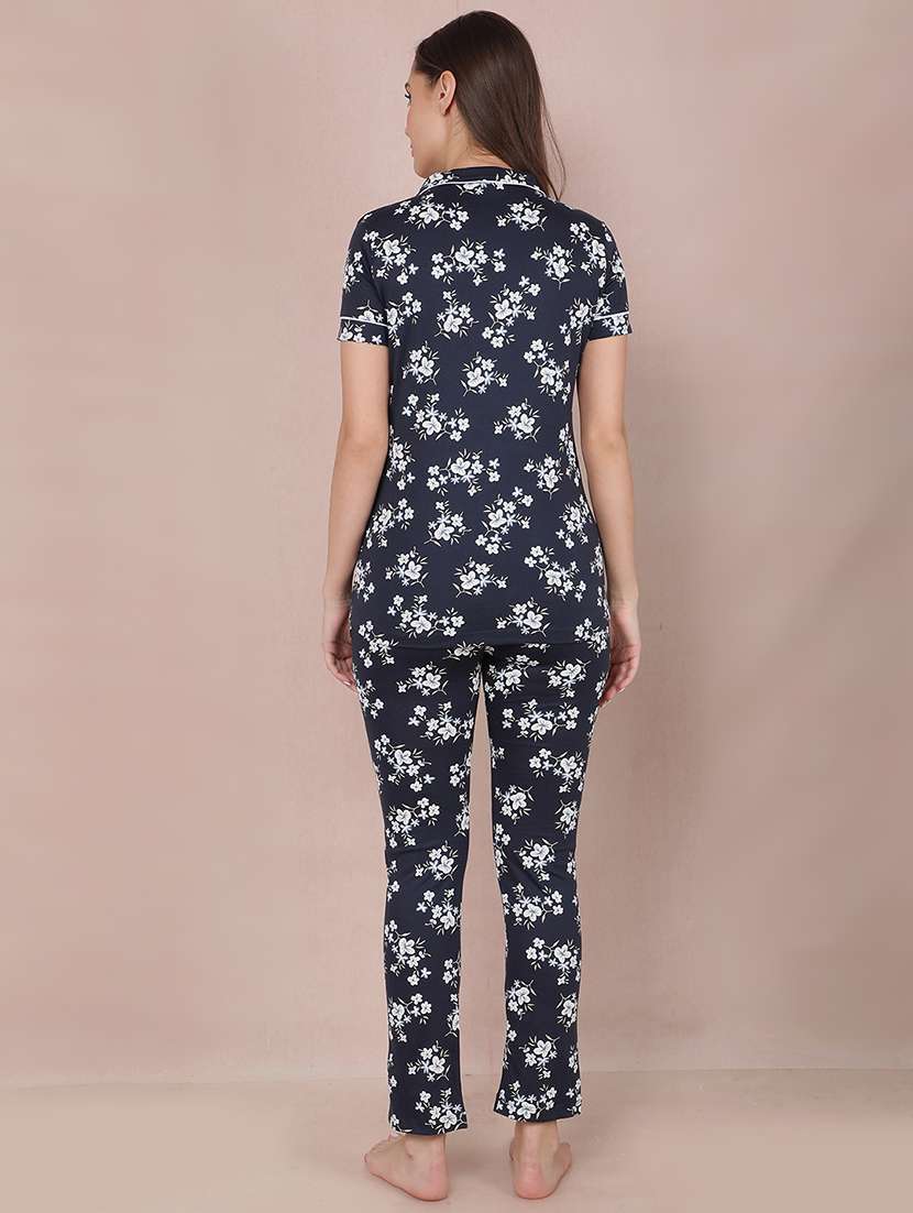 women printed pyjama nightwear set - 21624307 -  Standard Image - 3