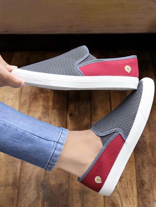 men color block slip on shoes - 21624369 - Standard Image - 0