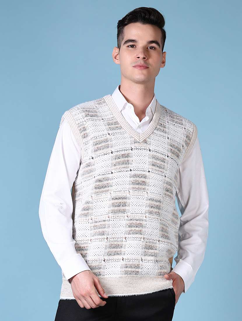 men v-neck sleeveless pullover