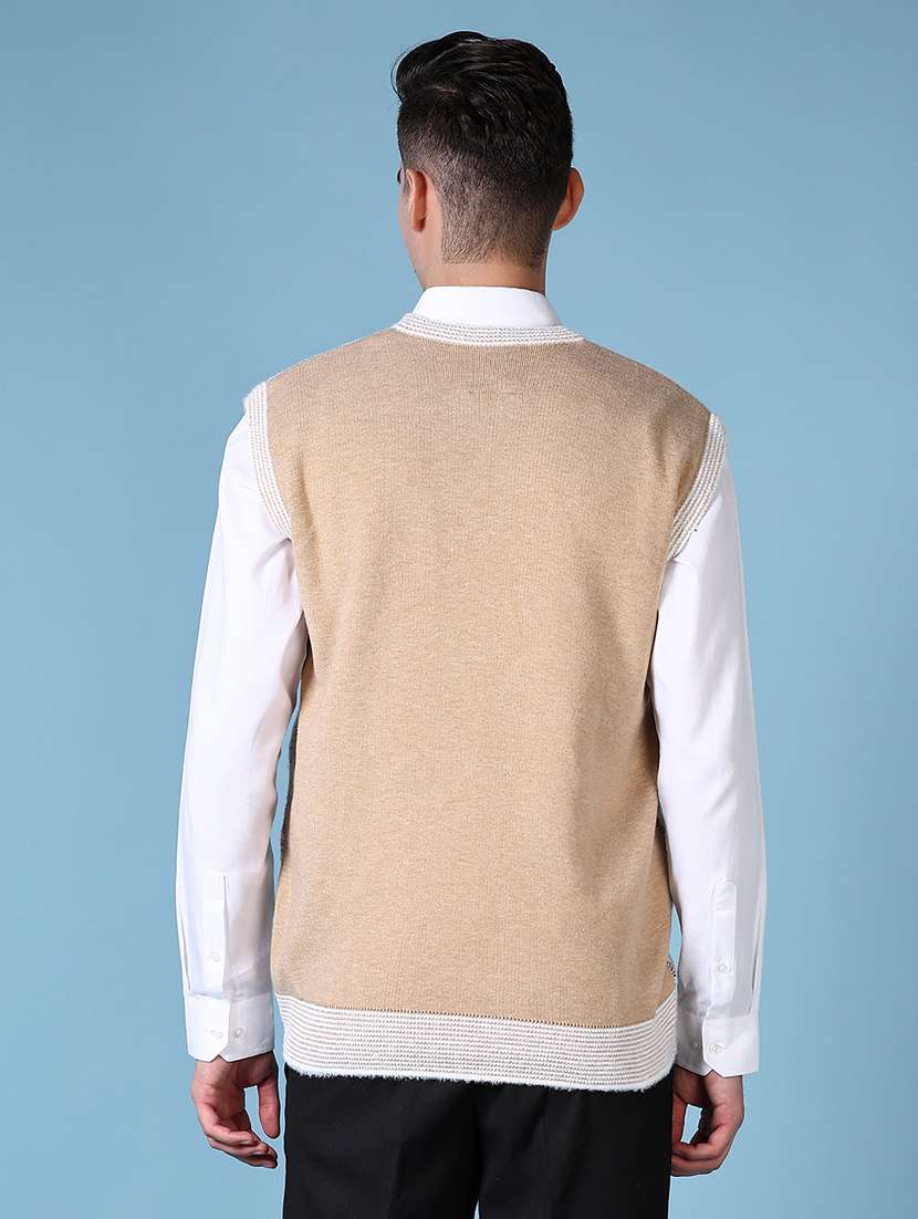 men v-neck sleeveless pullover - 21624396 -  Standard Image - 3