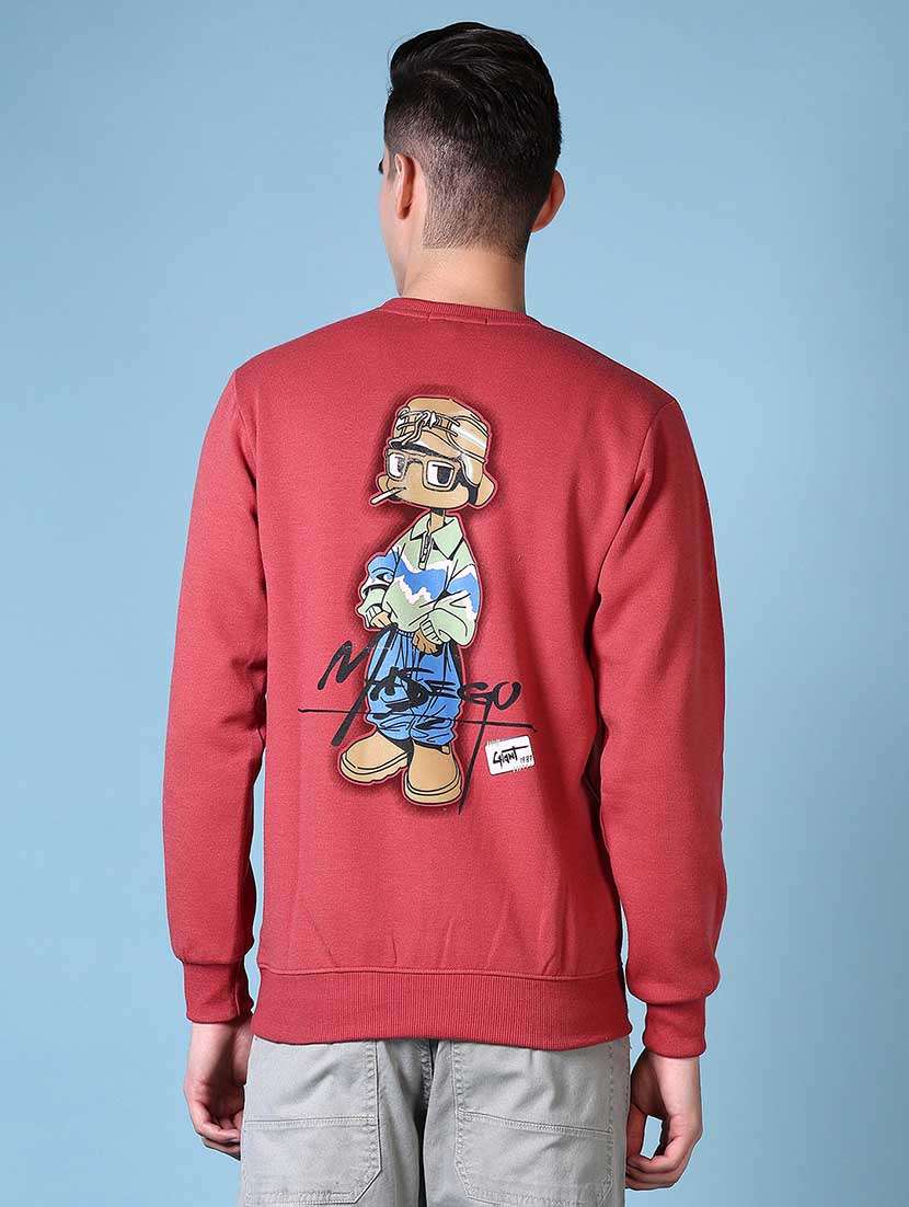 men back print long sleeve sweatshirt - 21624493 -  Standard Image - 3