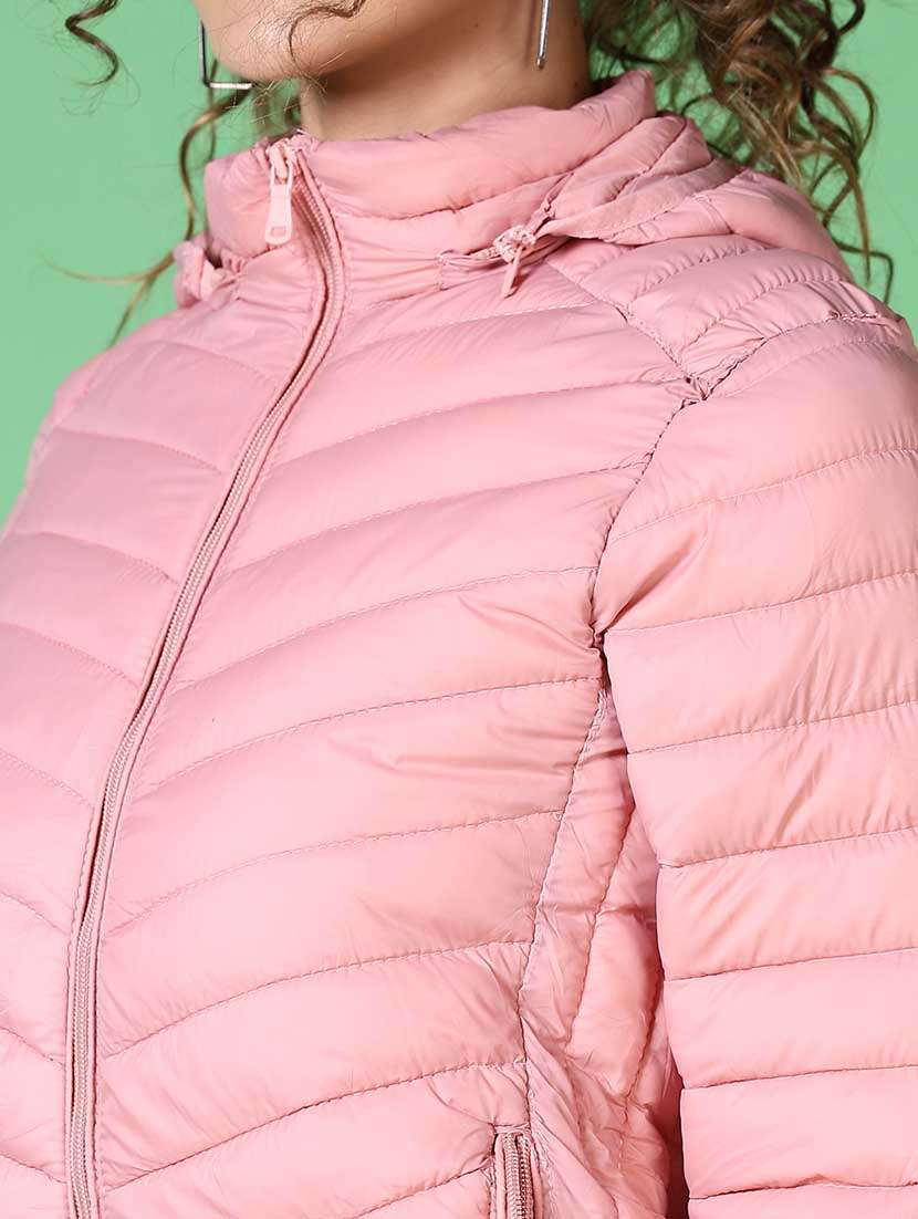 women solid long sleeve quilted jacket - 21624551 -  Standard Image - 5