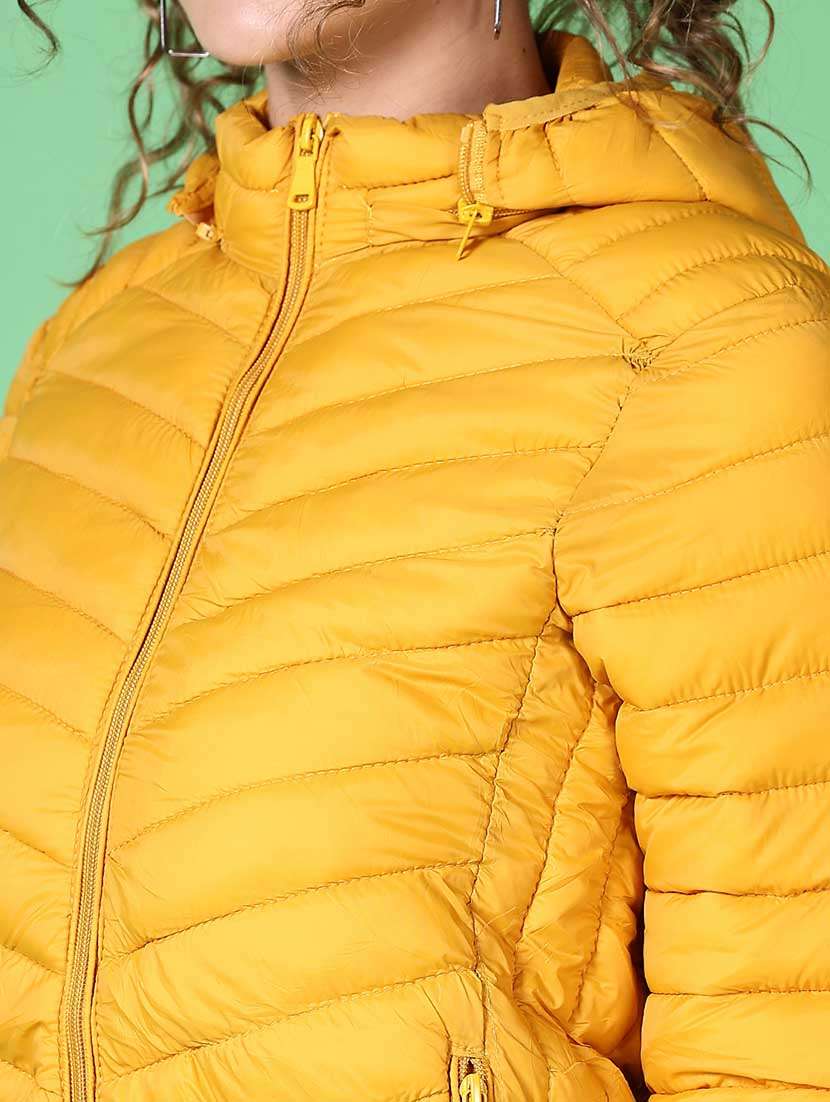 women solid long sleeve quilted jacket - 21624555 -  Standard Image - 5