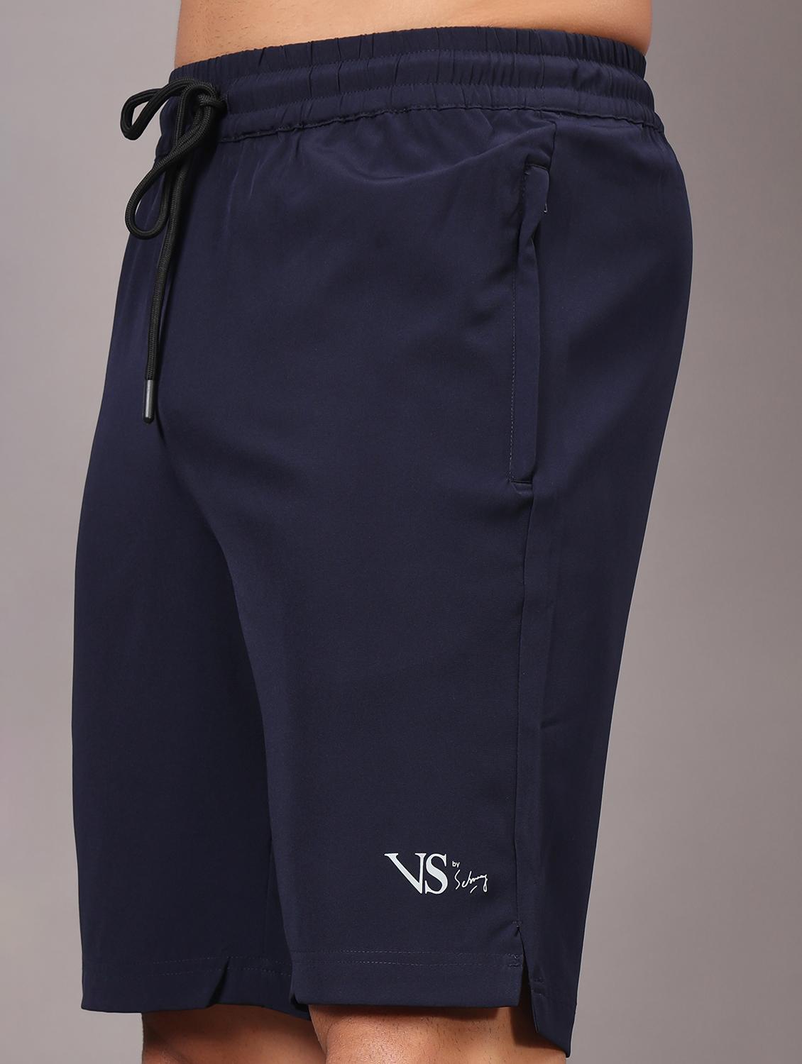 men navy blue solid shorts - 21624838 - Standard Image - 5