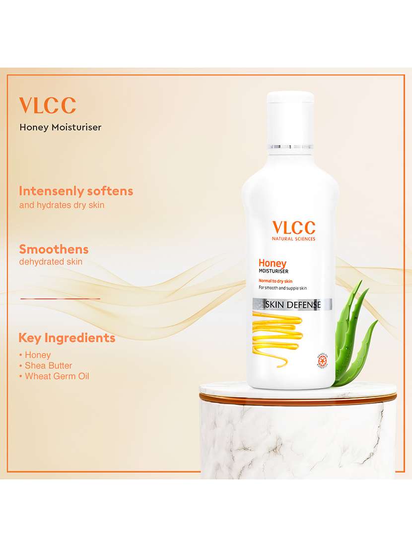 vlcc honey moisturiser - 100ml & uv protect face cream | hyaluronic acid & shea butter 200g - 21624846 - Standard Image - 3