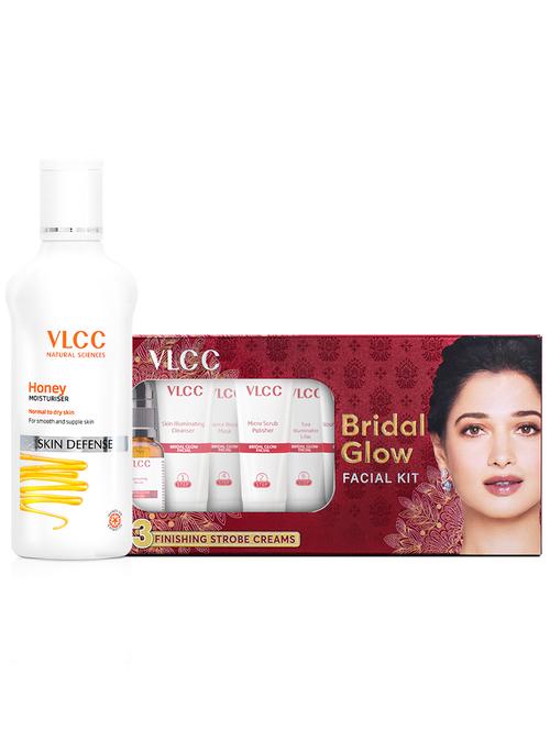 vlcc honey moisturise - 100ml & bridal glow facial kit - 50g - 21624926 - Standard Image - 0