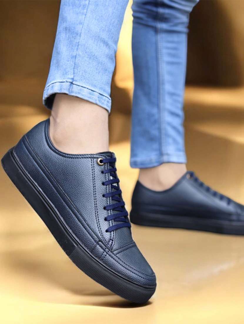 men solid lace up sneaker - 21624927 - Standard Image - 5