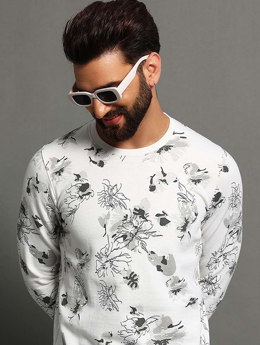 men slim fit printed long sleeve sweatshirt - 21624929 - Standard Image - 3