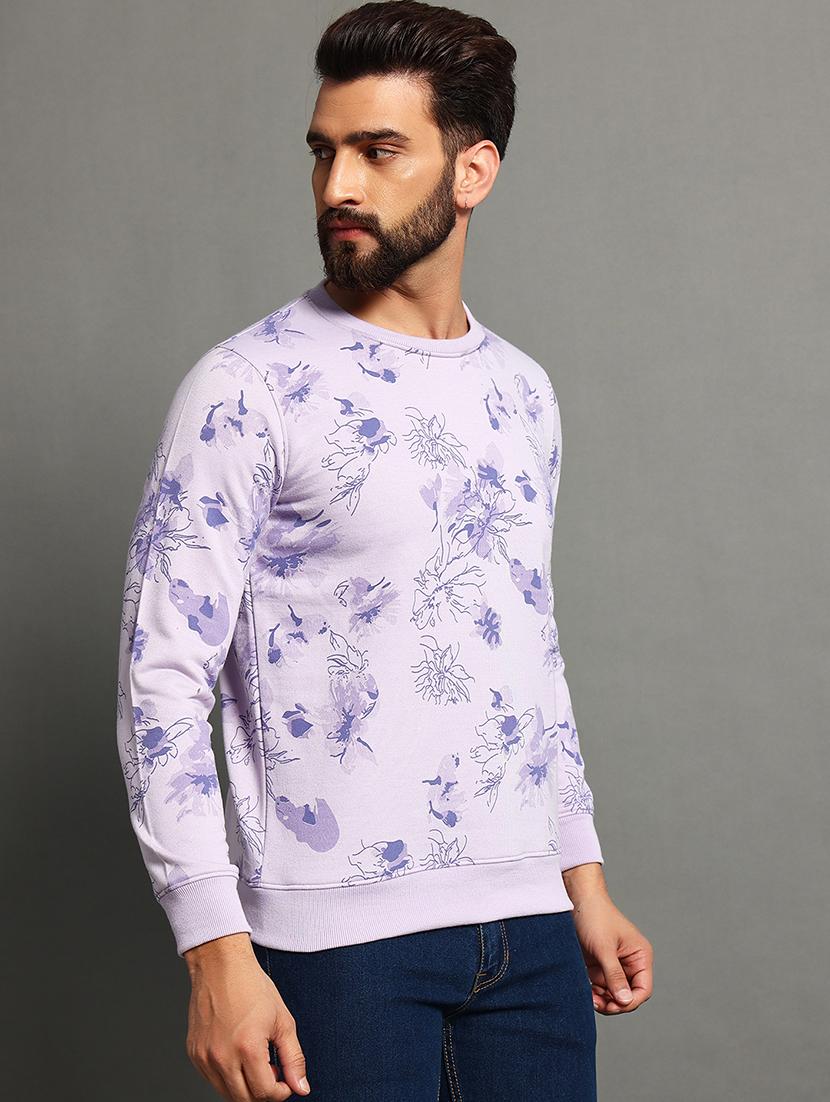 men slim fit printed long sleeve sweatshirt - 21624930 - Zoom Image - 0