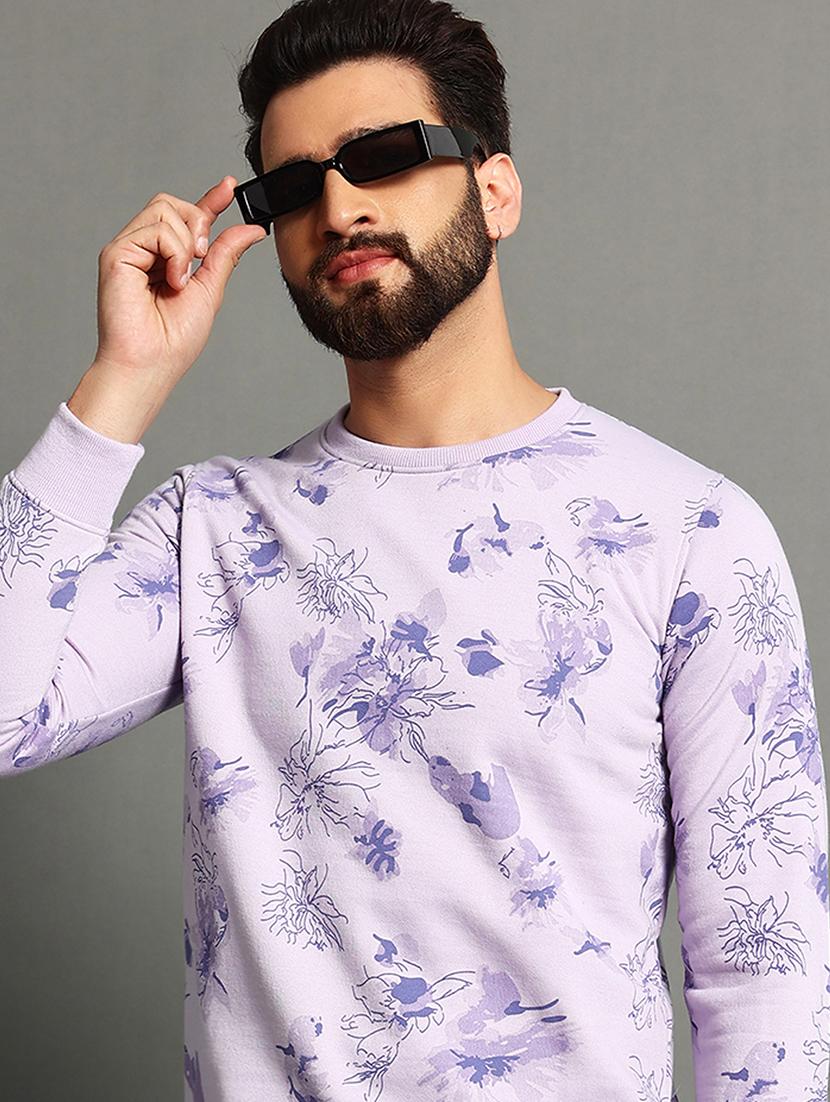 men slim fit printed long sleeve sweatshirt - 21624930 - Standard Image - 3