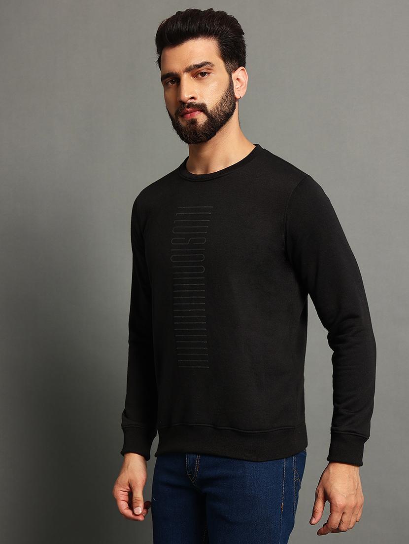 men slim fit plain long sleeve sweatshirt - 21624932 - Zoom Image - 0
