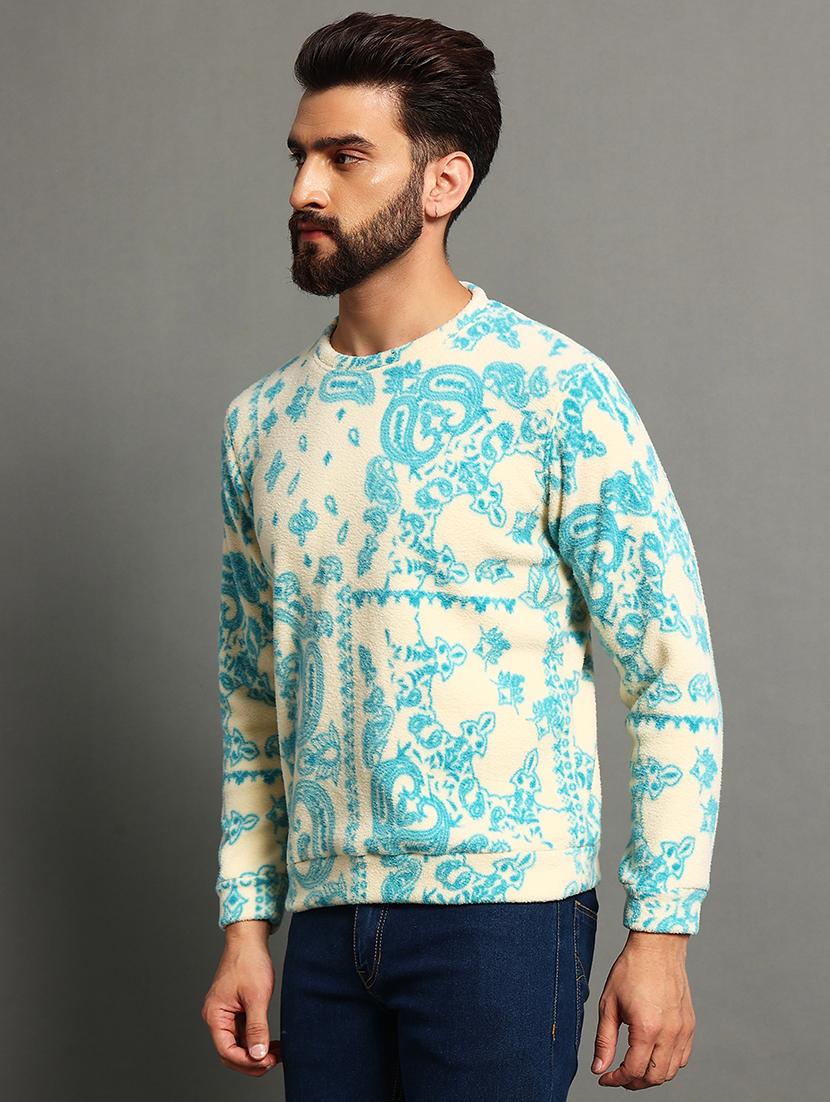 men slim fit printed long sleeve sweatshirt - 21624933 -  Zoom Image - 0