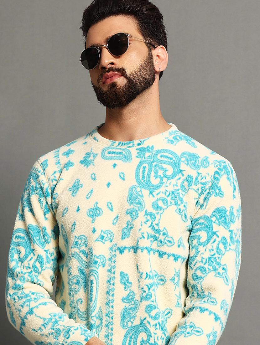 men slim fit printed long sleeve sweatshirt - 21624933 - Standard Image - 3