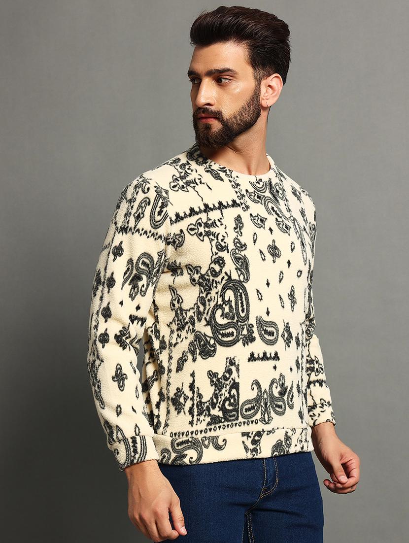 men slim fit printed long sleeve sweatshirt - 21624934 - Zoom Image - 0