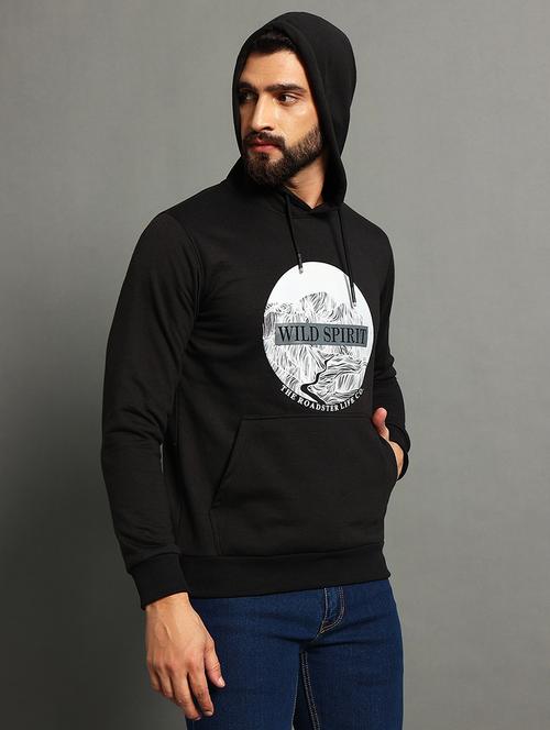 men front print hooded neck sweatshirt - 21624936 -  Standard Image - 0