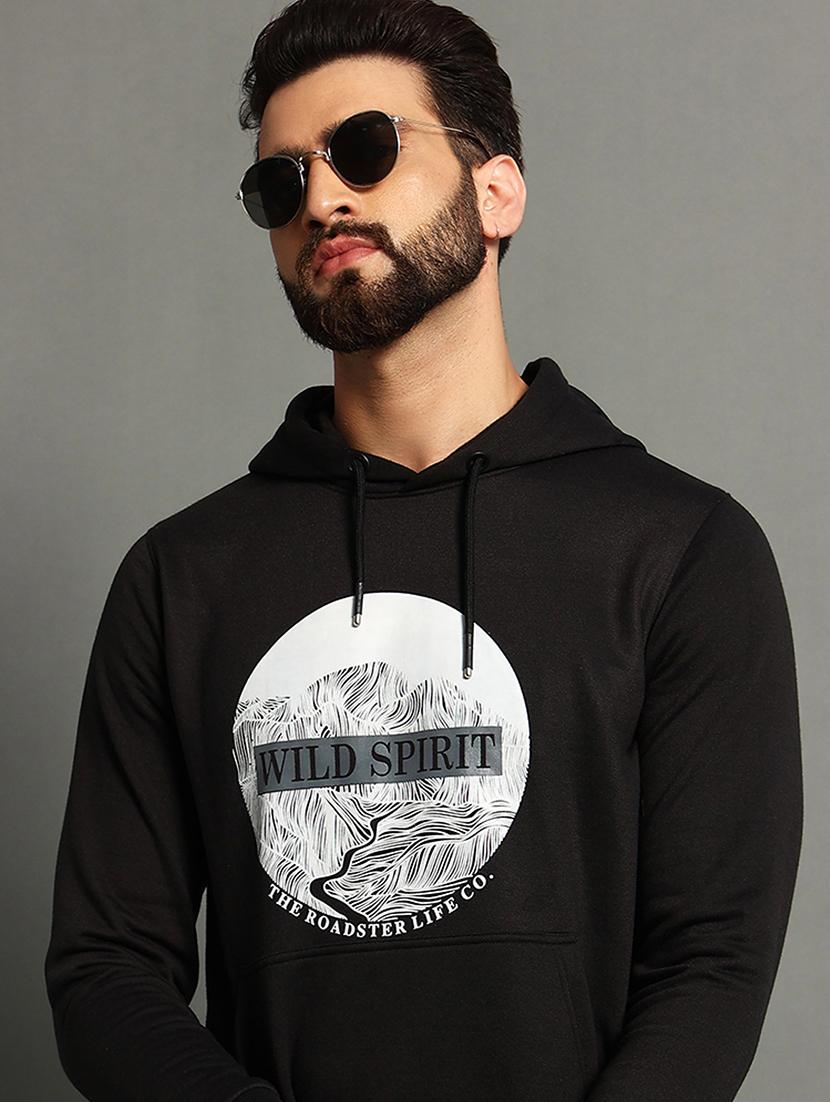 men front print hooded neck sweatshirt - 21624936 - Standard Image - 3