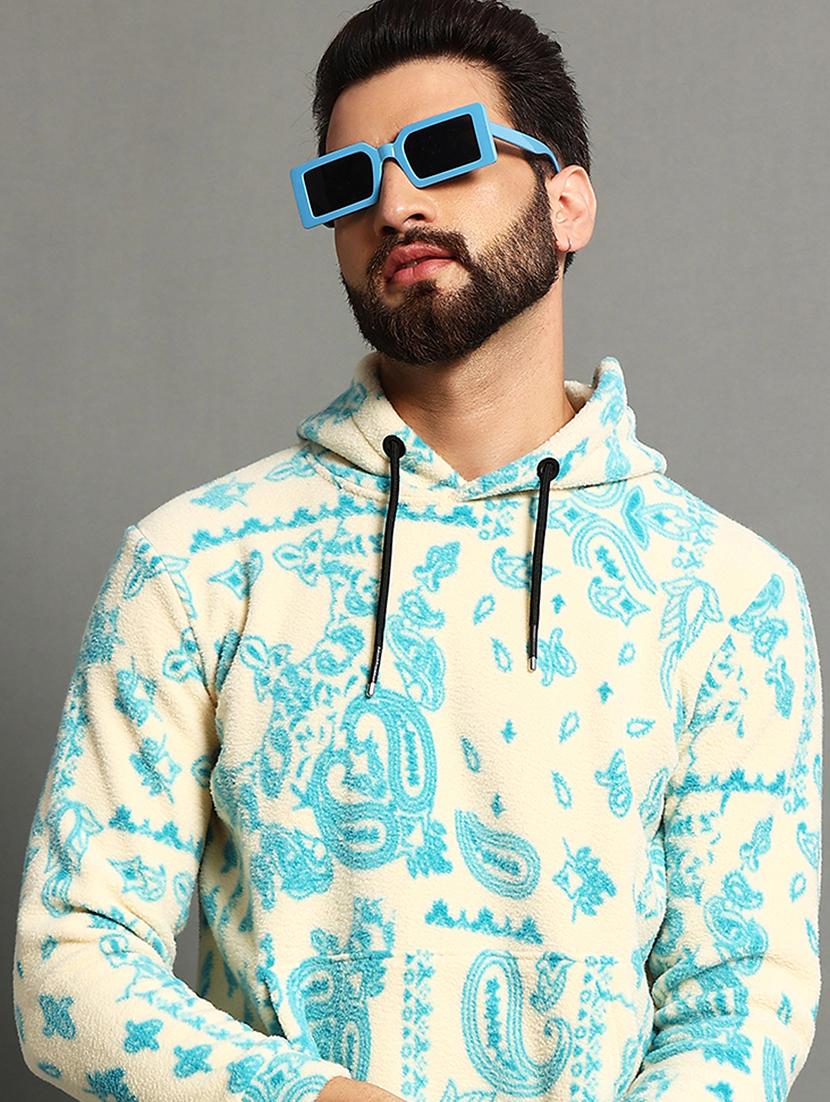 men slim fit printed long sleeve hood neck sweatshirt - 21624938 - Standard Image - 3