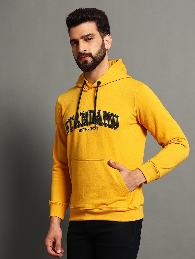 men slim fit printed long sleeve hood neck sweatshirt - 21624939 - Zoom Image - 0